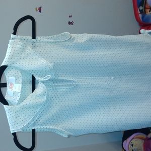 Joe fresh women's sleeveless polkadot black and white sheer top size S